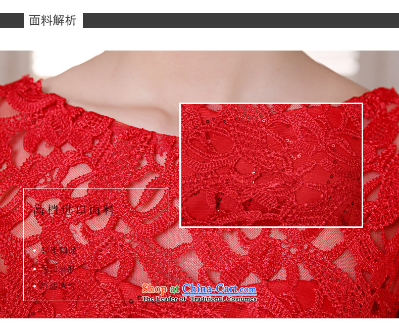Rain-sang yi 2015 new bride wedding dress back door bows services will sense of fashion lace short skirts LF193 red long tailored picture, prices, brand platters! The elections are supplied in the national character of distribution, so action, buy now enjoy more preferential! As soon as possible.