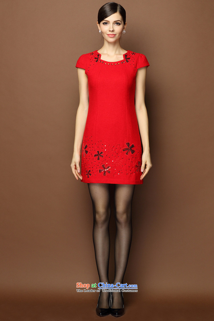 C.b.2014 autumn and winter female Korean version of the new liberal video thin large Sau San to increase the short code long marriage under the auspices of bows dress 13047 Red L picture, prices, brand platters! The elections are supplied in the national character of distribution, so action, buy now enjoy more preferential! As soon as possible.