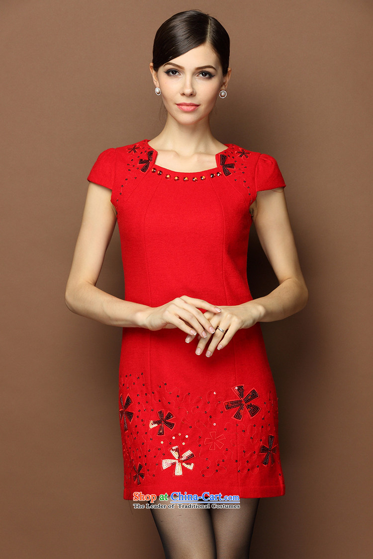 C.b.2014 autumn and winter female Korean version of the new liberal video thin large Sau San to increase the short code long marriage under the auspices of bows dress 13047 Red L picture, prices, brand platters! The elections are supplied in the national character of distribution, so action, buy now enjoy more preferential! As soon as possible.