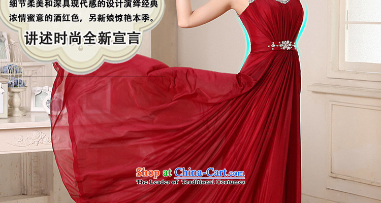 Talk to Her dress long 2015 new Korean fashion V-Neck Bridal Services under the auspices of dress bows to larger evening banquet dress wine red M picture, prices, brand platters! The elections are supplied in the national character of distribution, so action, buy now enjoy more preferential! As soon as possible.