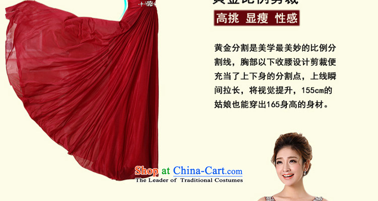 Talk to Her dress long 2015 new Korean fashion V-Neck Bridal Services under the auspices of dress bows to larger evening banquet dress wine red M picture, prices, brand platters! The elections are supplied in the national character of distribution, so action, buy now enjoy more preferential! As soon as possible.