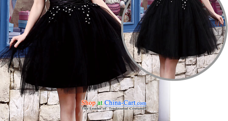 Talk to her new 2015 short black, bon bon skirt performances evening dress bride anointed chest bows services bridesmaid evening dress black XXL picture, prices, brand platters! The elections are supplied in the national character of distribution, so action, buy now enjoy more preferential! As soon as possible.