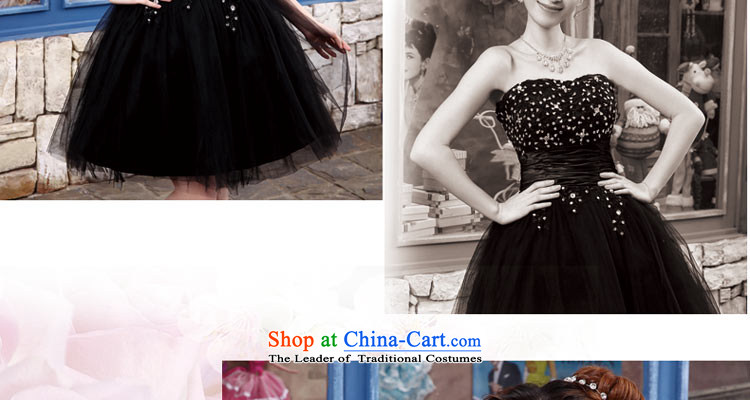 Talk to her new 2015 short black, bon bon skirt performances evening dress bride anointed chest bows services bridesmaid evening dress black XXL picture, prices, brand platters! The elections are supplied in the national character of distribution, so action, buy now enjoy more preferential! As soon as possible.