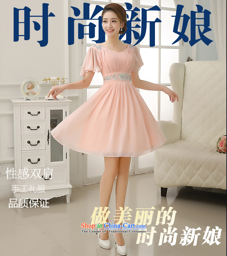 Rain-sang Yi marriages 2015 new wedding bows with service cuff stylish bridesmaid small dress shoulders diamond dresses LF195 pink XL Photo, prices, brand platters! The elections are supplied in the national character of distribution, so action, buy now enjoy more preferential! As soon as possible.