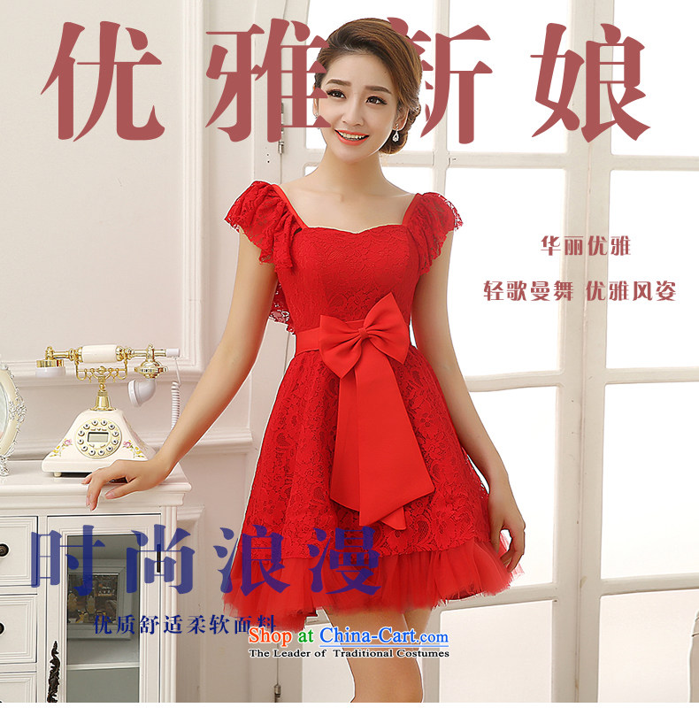 Rain-sang Yi marriages 2015 new red short, wedding Korean Princess shoulders lace sweet bridesmaid small dress LF199 RED S picture, prices, brand platters! The elections are supplied in the national character of distribution, so action, buy now enjoy more preferential! As soon as possible.