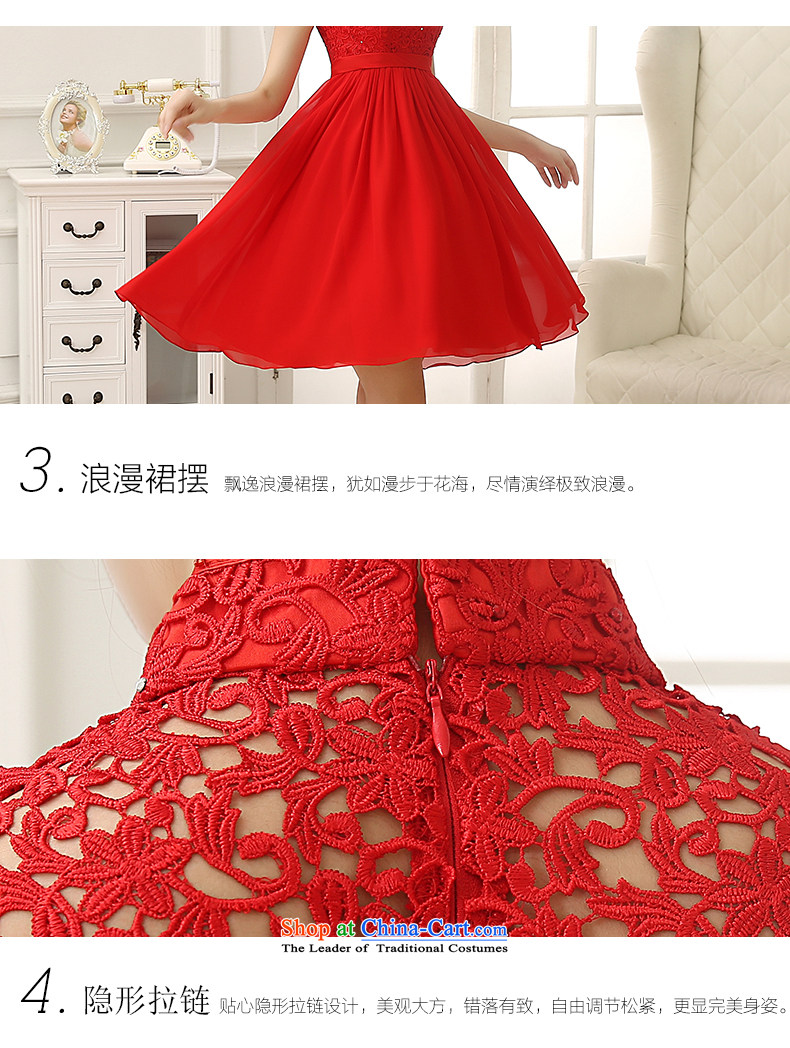 Rain-sang Yi marriages 2015 new wedding Korean Top Loin of pregnant women serving drink chiffon lace short skirt short of small dress LF202 RED XXL picture, prices, brand platters! The elections are supplied in the national character of distribution, so action, buy now enjoy more preferential! As soon as possible.