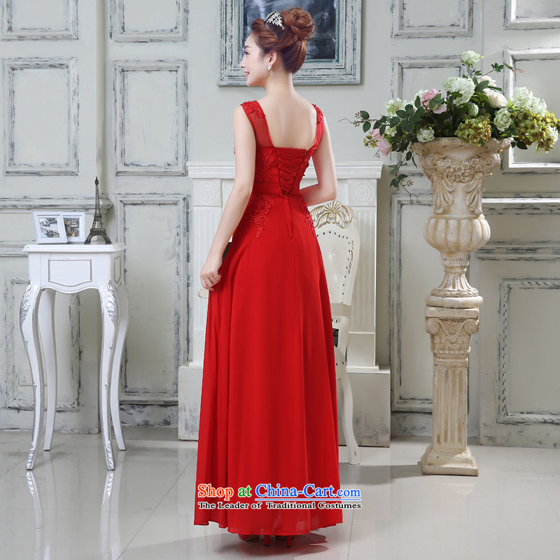 Rain-sang Yi marriages 2015 new red wedding dresses long stylish elegance to align the service bows lace dresses LF206 RED , L, rain is yi , , , shopping on the Internet
