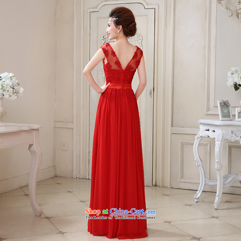 Talk to a new 2015 Madame field package for long, shoulder marriages evening dresses red dress bows services bridesmaid dress red XXL, whisper to Madame shopping on the Internet has been pressed.