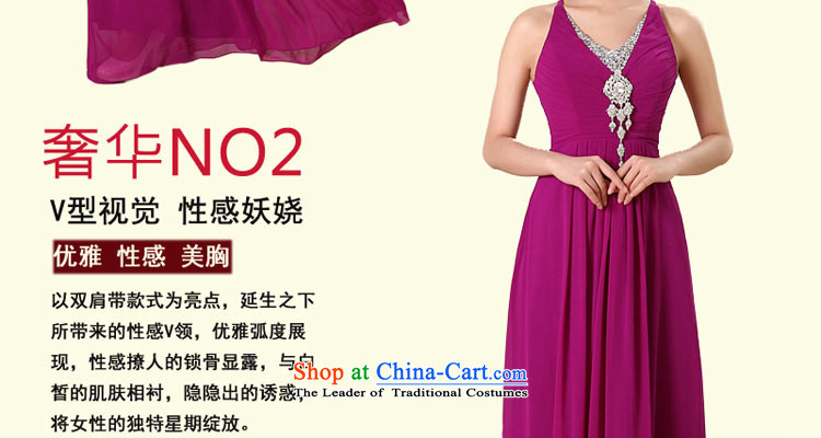 Talk to Her dress 2015 new V-neck for companies banquet service annual dress bows skirt bridesmaid services Korean purple XXL picture, prices, brand platters! The elections are supplied in the national character of distribution, so action, buy now enjoy more preferential! As soon as possible.