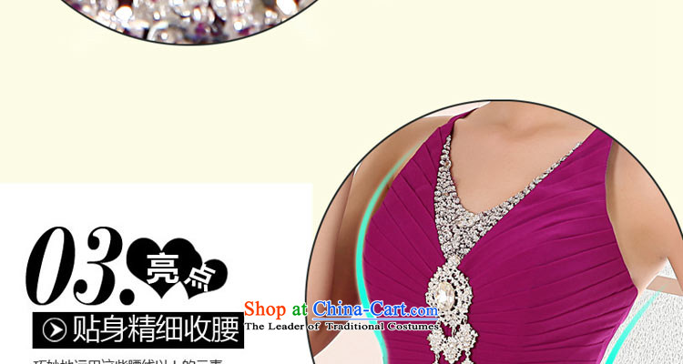 Talk to Her dress 2015 new V-neck for companies banquet service annual dress bows skirt bridesmaid services Korean purple XXL picture, prices, brand platters! The elections are supplied in the national character of distribution, so action, buy now enjoy more preferential! As soon as possible.
