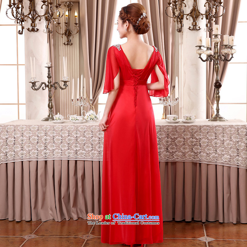 The privilege of serving-leung 2015 new big red code bride wedding dress long thick MM evening dresses evening drink red 2XL, services have services-leung , , , shopping on the Internet