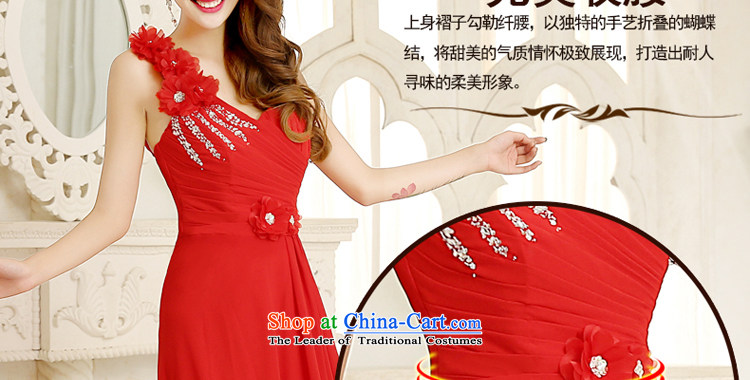 Talk to Her dress 2015 new drink service long single shoulder is elegant and modern bride evening large female Korean dress red XXL picture, prices, brand platters! The elections are supplied in the national character of distribution, so action, buy now enjoy more preferential! As soon as possible.