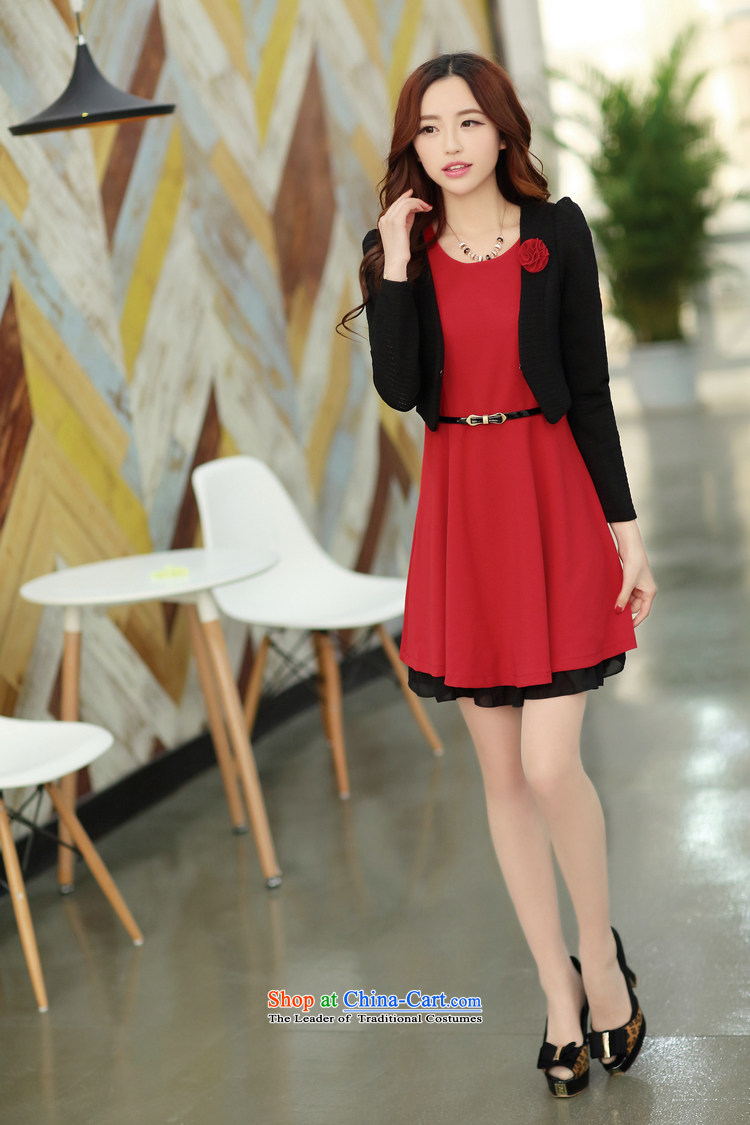 Maple Hui-chun boxed version Korea 2015 two-piece suit in small waist chiffon dress skirt F3268 RED M picture, prices, brand platters! The elections are supplied in the national character of distribution, so action, buy now enjoy more preferential! As soon as possible.