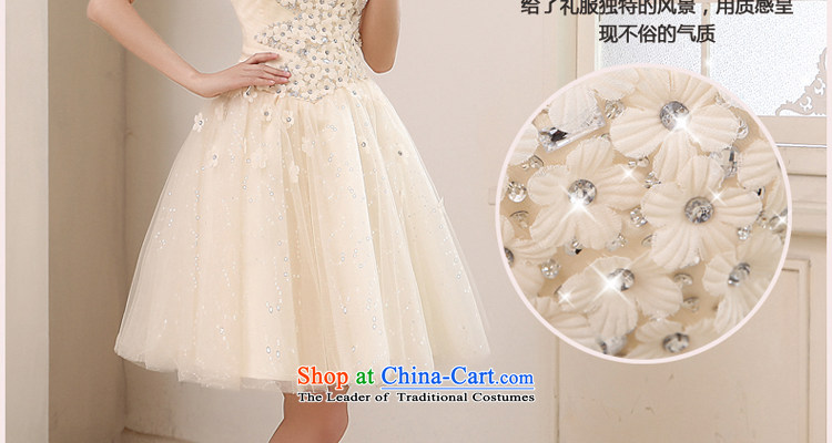 Talk to her new 2015 bridesmaid Dress Short, wipe the chest straps bridesmaid skirt marriages bows services betrothal small dress champagne color M picture, prices, brand platters! The elections are supplied in the national character of distribution, so action, buy now enjoy more preferential! As soon as possible.