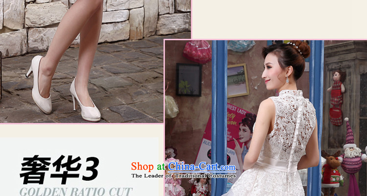 Talk to her new 2015 short white, wedding bridesmaid services lace Princess Korean betrothal small dress, declares dress white L picture, prices, brand platters! The elections are supplied in the national character of distribution, so action, buy now enjoy more preferential! As soon as possible.