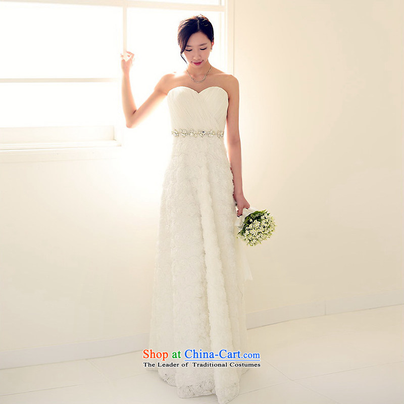 The sponsors of the 2015 New LAURELMARY, Korean sweet words to align the Sau San brides chest dress White M chest 85 sponsors the waist 69), shopping on the Internet has been pressed.