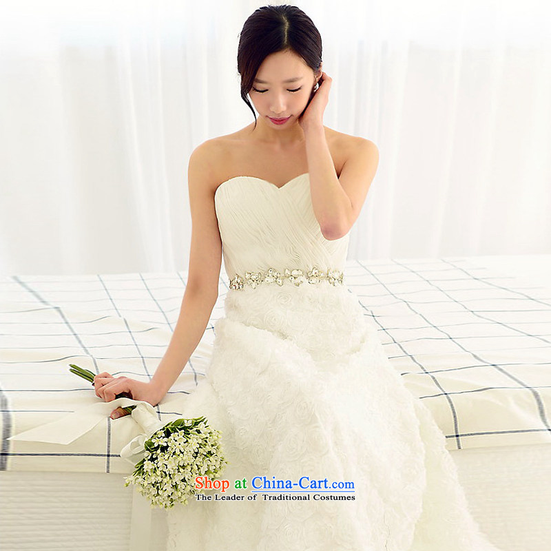 The sponsors of the 2015 New LAURELMARY, Korean sweet words to align the Sau San brides chest dress White M chest 85 sponsors the waist 69), shopping on the Internet has been pressed.
