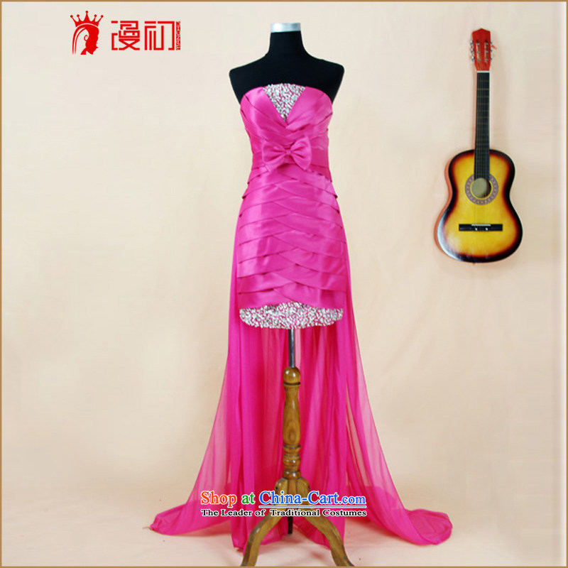 In the early 2015 new man marriages wedding dresses before long after a short skirt and dress small chest bridesmaid services evening dress red XXL, early man , , , shopping on the Internet