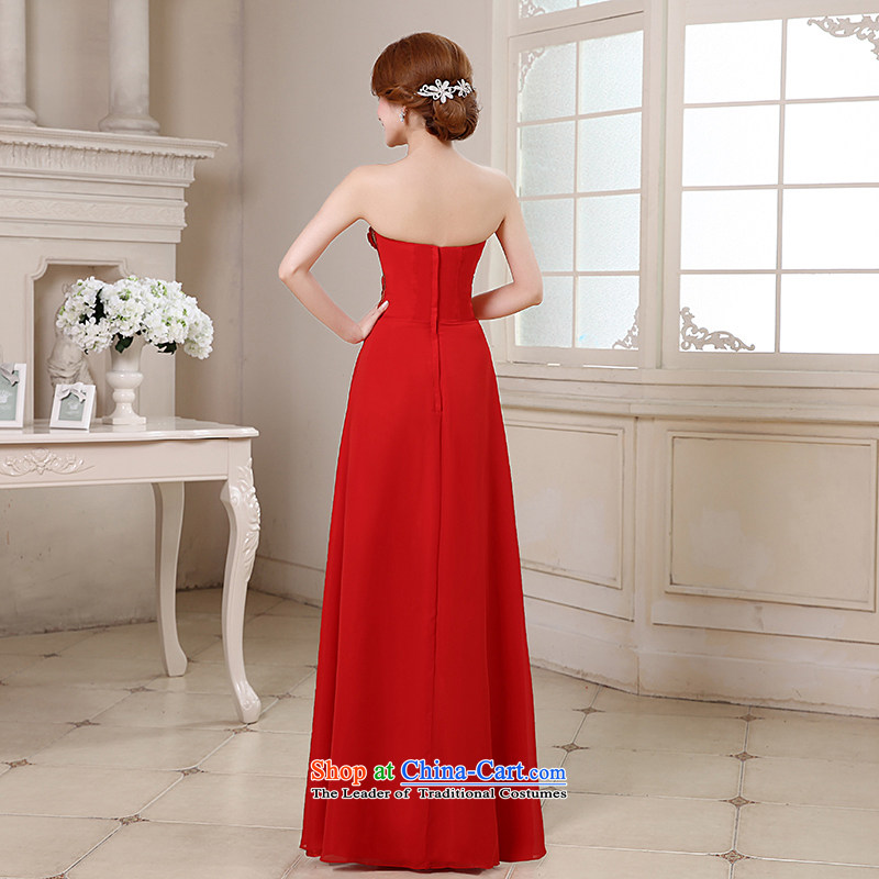Doi m qi bridal dresses 2014 new marriages bows services moderator evening show video thin stereo manually flowers embroidery anointed chest gown RED M Demi Moor Qi , , , shopping on the Internet
