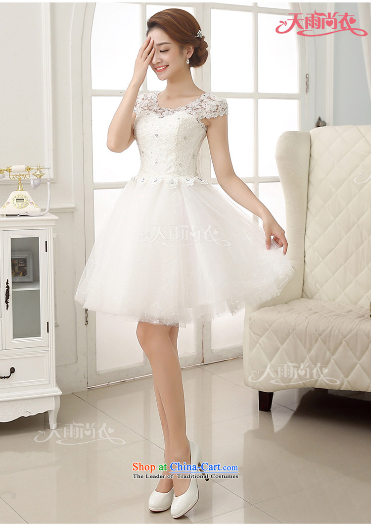 Rain was married new 2015 Yi Dress Short, Wedding Korean lace nail pearl white bon bon skirts Foutune of thin white LF194 graphics XL Photo, prices, brand platters! The elections are supplied in the national character of distribution, so action, buy now enjoy more preferential! As soon as possible.