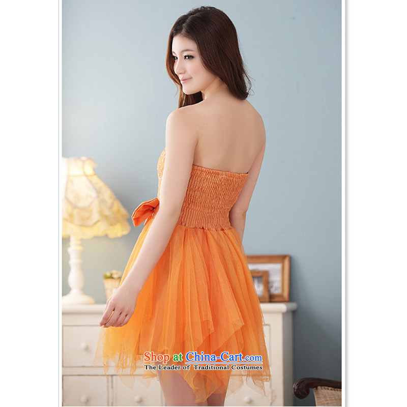 Li and the Barbie ironing flowers without under rule out chest dress dresses bridesmaid to show larger Top Loin of Sau San orange XL suitable for 115-135, 158 and shopping on the Internet has been pressed.