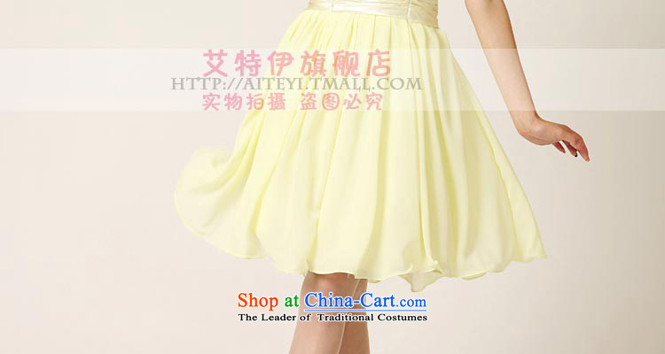 Talk to her new small dress bridesmaid mission sister services shoulder straps short of marriages bows to the betrothal evening female light yellow L picture, prices, brand platters! The elections are supplied in the national character of distribution, so action, buy now enjoy more preferential! As soon as possible.