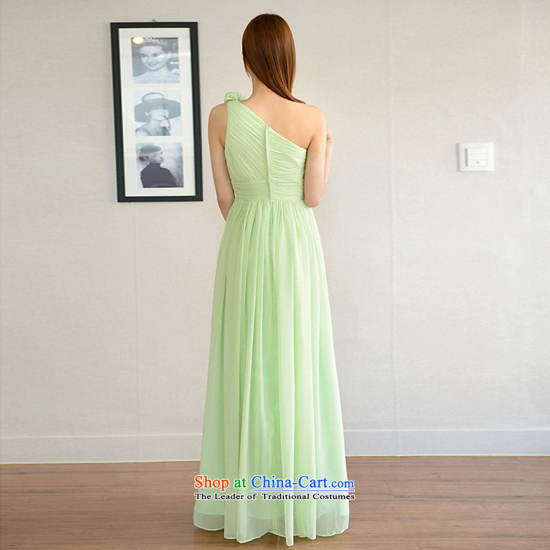 The sponsors of the 2014 New LAURELMARY, Korean lady flowers Beveled Shoulder high grab the folds video thin waist zipper chiffon align to dress bridal dresses white L 90 Waist 74), chest included the , , , shopping on the Internet
