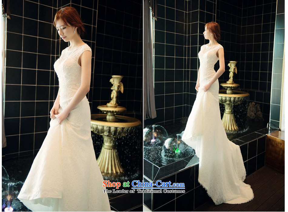 The sponsors of the 2014 New LAURELMARY, Korean noble atmosphere lace stitching round-neck collar package and back Sau San to align the tail evening dresses white L 90 Waist74) picture chest, prices, brand platters! The elections are supplied in the national character of distribution, so action, buy now enjoy more preferential! As soon as possible.