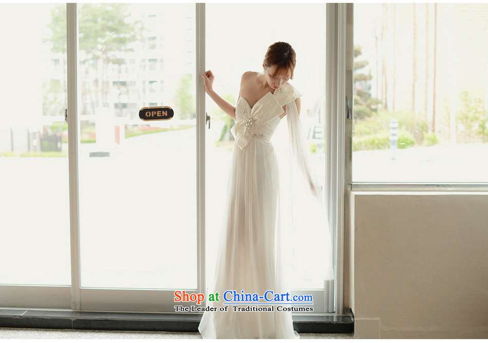 The sponsors of the 2015 New Korean noble bow tie wrap Beveled Shoulder Chest Foutune of Sau San-sin to align the chiffon bridal dresses XL( white breast 95 Waist79) Picture, prices, brand platters! The elections are supplied in the national character of distribution, so action, buy now enjoy more preferential! As soon as possible.