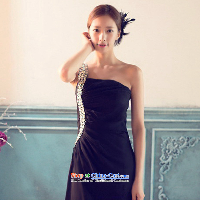 The sponsors of the 2015 New LAURELMARY, Korean sexy beauty beaded shoulder graphics thin dress Sau San figure black waist 79), XL( chest 95 sponsors the , , , shopping on the Internet
