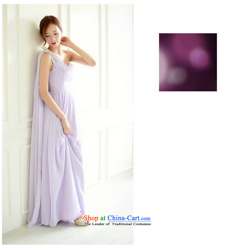 The sponsors of the 2015 New LAURELMARY, Korean soft and beautiful Stitch pearl single shoulder higher waist chiffon bride dress with a light purple Sau San XL( chest 95 Waist79) Picture, prices, brand platters! The elections are supplied in the national character of distribution, so action, buy now enjoy more preferential! As soon as possible.