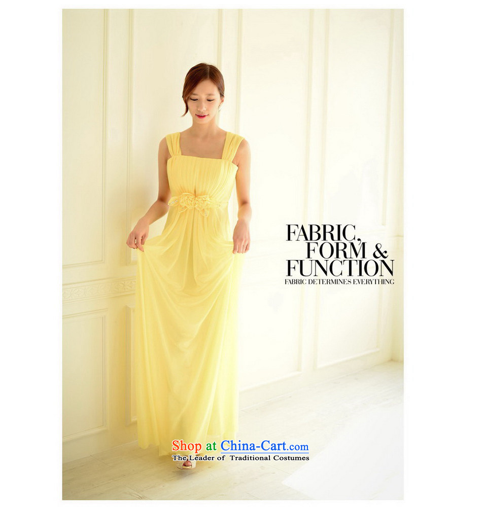 The sponsors of the 2015 New LAURELMARY, Korean name Yuan Classic double shoulder higher waist like Susy Nagle chiffon to align the Sau San dress pale yellow L 90 Waist74) picture chest, prices, brand platters! The elections are supplied in the national character of distribution, so action, buy now enjoy more preferential! As soon as possible.