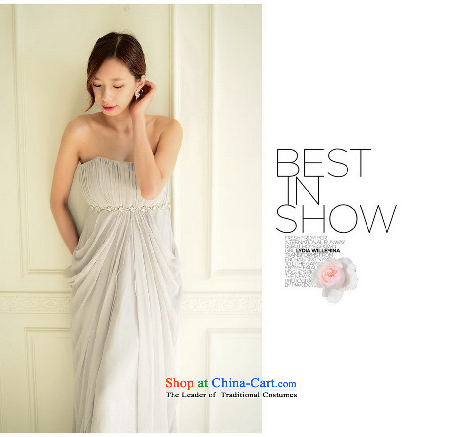 The sponsors of the 2015 New LAURELMARY, Korean fashion anointed breast height waist strain the chiffon align to dress Sau San bridal dresses as shown in light gray L 90 Waist74) picture chest, prices, brand platters! The elections are supplied in the national character of distribution, so action, buy now enjoy more preferential! As soon as possible.