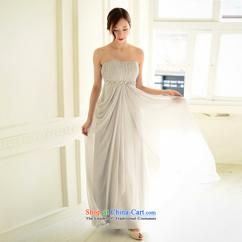The sponsors of the 2015 New LAURELMARY, Korean fashion anointed breast height waist strain the chiffon align to dress Sau San bridal dresses as shown in light gray L 90 Waist 74), chest included the , , , shopping on the Internet