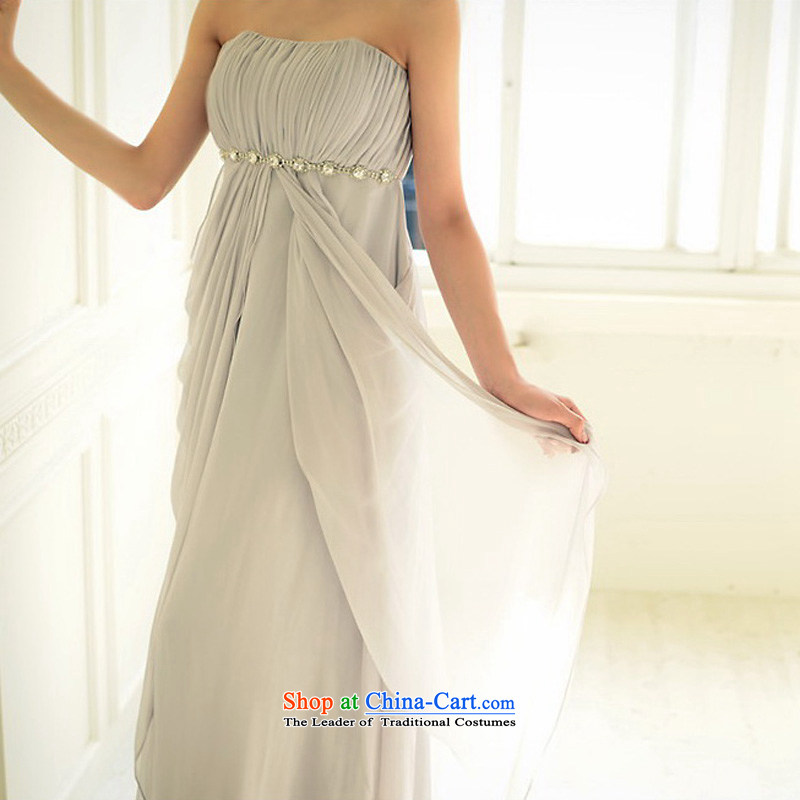 The sponsors of the 2015 New LAURELMARY, Korean fashion anointed breast height waist strain the chiffon align to dress Sau San bridal dresses as shown in light gray L 90 Waist 74), chest included the , , , shopping on the Internet