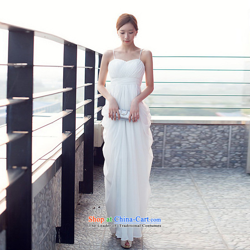 The sponsors of the 2015 New LAURELMARY, Korean romantic princess straps and breast height waist Sau San small A swing to align the chiffon bridal dresses ivory L 90 Waist 74), chest included the , , , shopping on the Internet