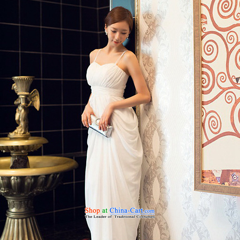 The sponsors of the 2015 New LAURELMARY, Korean romantic princess straps and breast height waist Sau San small A swing to align the chiffon bridal dresses ivory L 90 Waist 74), chest included the , , , shopping on the Internet