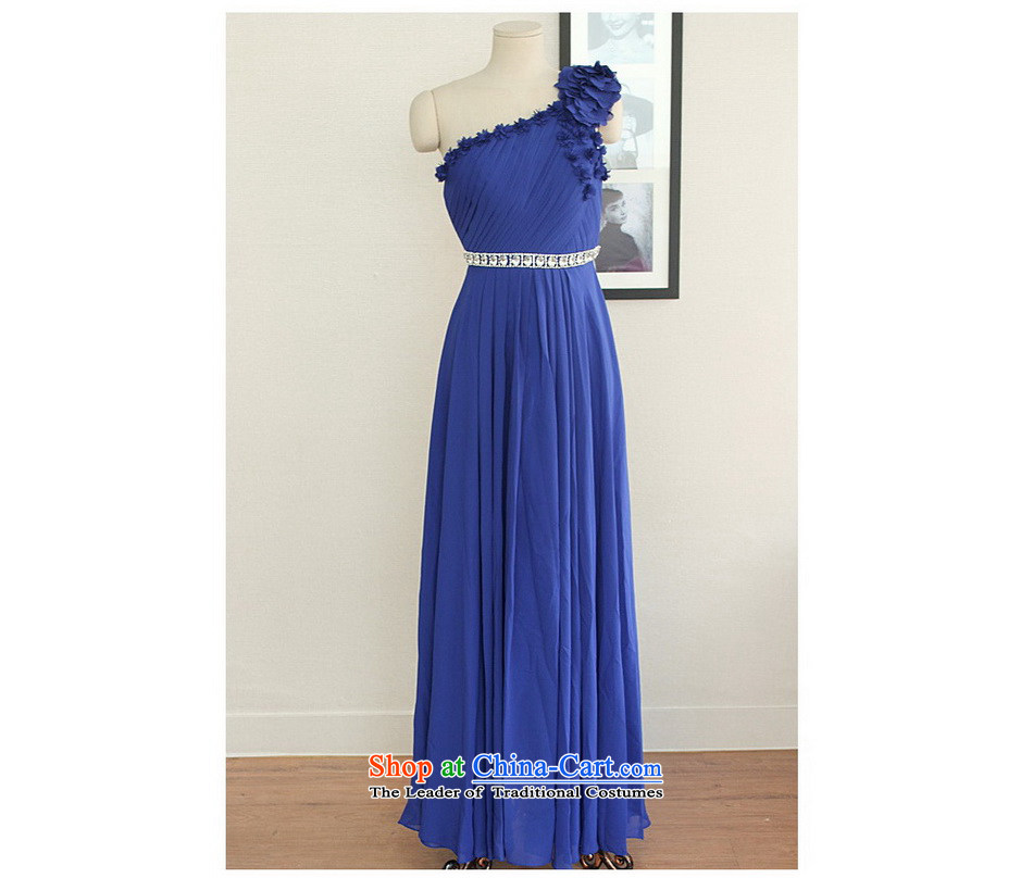 The sponsors of the 2015 New LAURELMARY, elegant and stylish Korean Beveled Shoulder Belt manually Stitch pearl design to align the chiffon evening dresses navy M 85 Waist69) picture chest, prices, brand platters! The elections are supplied in the national character of distribution, so action, buy now enjoy more preferential! As soon as possible.