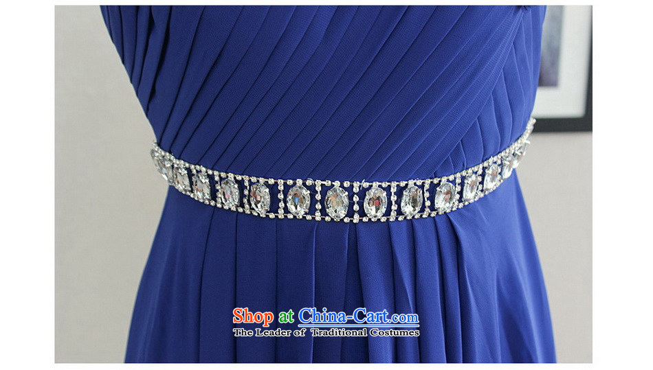 The sponsors of the 2015 New LAURELMARY, elegant and stylish Korean Beveled Shoulder Belt manually Stitch pearl design to align the chiffon evening dresses navy M 85 Waist69) picture chest, prices, brand platters! The elections are supplied in the national character of distribution, so action, buy now enjoy more preferential! As soon as possible.