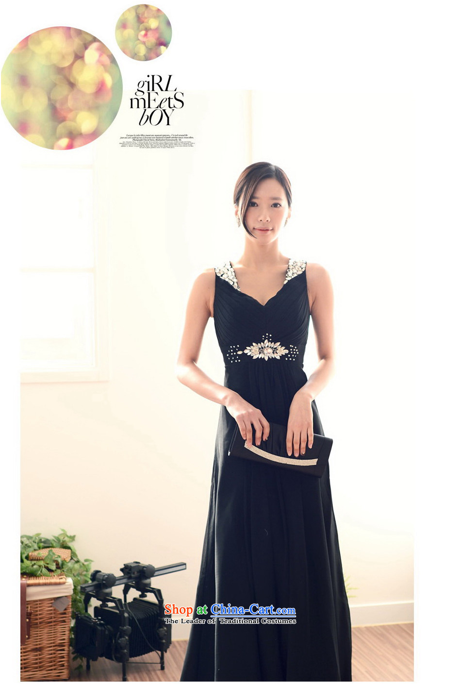 The sponsors of the 2014 New LAURELMARY, Korean Fine shoulders low chest manually align the Stitch pearl Sau San To The chiffon evening dresses bridal dresses navy M 85 Waist69) picture chest, prices, brand platters! The elections are supplied in the national character of distribution, so action, buy now enjoy more preferential! As soon as possible.