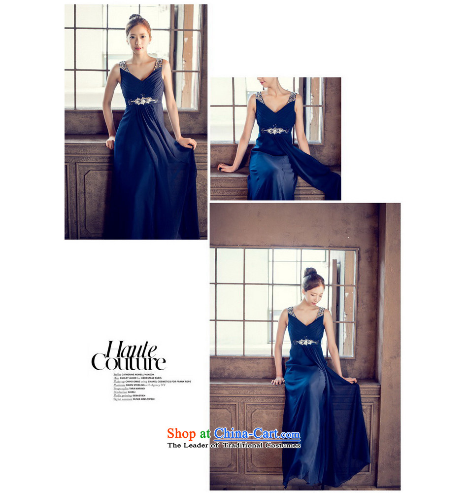 The sponsors of the 2014 New LAURELMARY, Korean Fine shoulders low chest manually align the Stitch pearl Sau San To The chiffon evening dresses bridal dresses navy M 85 Waist69) picture chest, prices, brand platters! The elections are supplied in the national character of distribution, so action, buy now enjoy more preferential! As soon as possible.