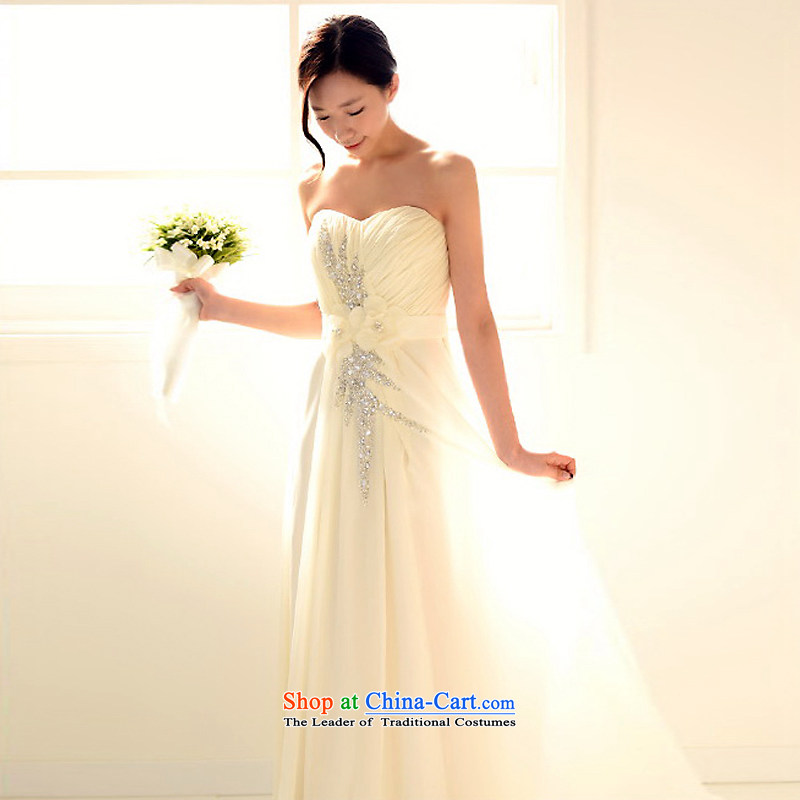 The sponsors of the 2015 New LAURELMARY, Korean lovely anointed chest like Susy Nagle manually Stitch pearl small A swing to align the bridal dresses figure light champagne XL( chest 95 Waist 79), included the , , , shopping on the Internet