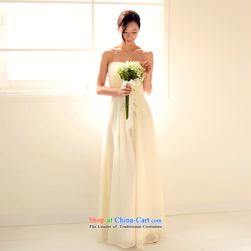 The sponsors of the 2015 New LAURELMARY, Korean lovely anointed chest like Susy Nagle manually Stitch pearl small A swing to align the bridal dresses figure light champagne XL( chest 95 Waist 79), included the , , , shopping on the Internet