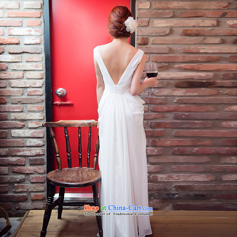 The sponsors of the 2014 New LAURELMARY, Korean charming deep V back up waist small A swing chiffon aligned to black dress M chest 85 sponsors the waist 69), shopping on the Internet has been pressed.
