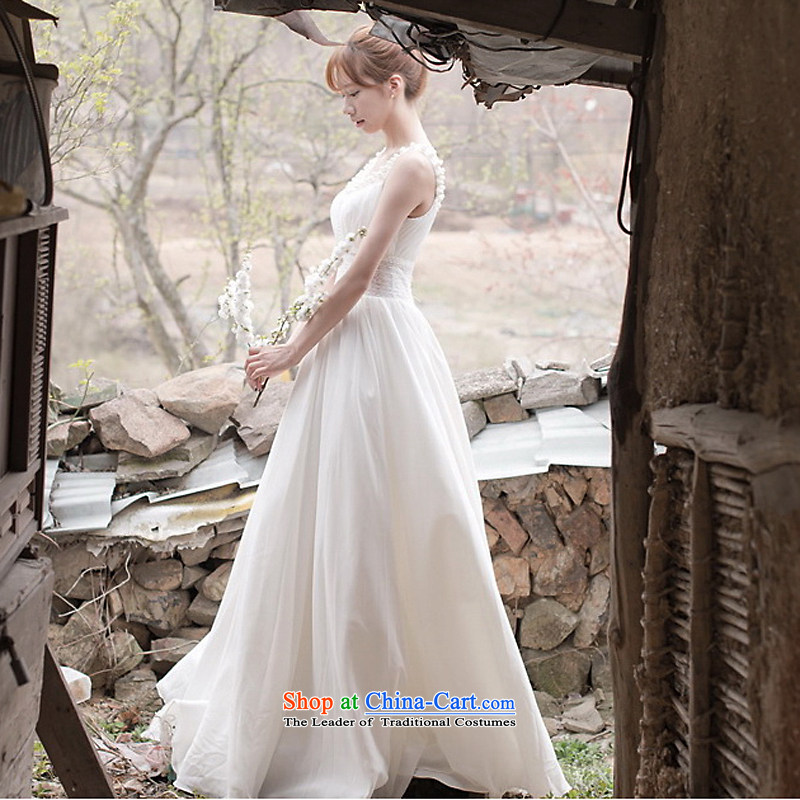 The sponsors of the 2014 New LAURELMARY, Korean sweet round-neck collar Stitch pearl lace Foutune of Sau San small A swing to align the bridal dresses ivory L 90 Waist 74), chest included the , , , shopping on the Internet