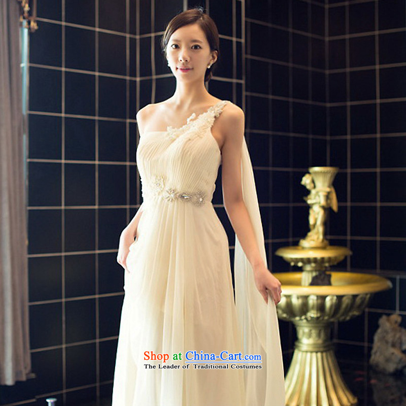 The sponsors of the 2015 New LAURELMARY) Korea Edition click shoulder higher waist manually Stitch pearl chiffon align to bride dresses Sau San XL( white breast 95 Waist 79), included the , , , shopping on the Internet