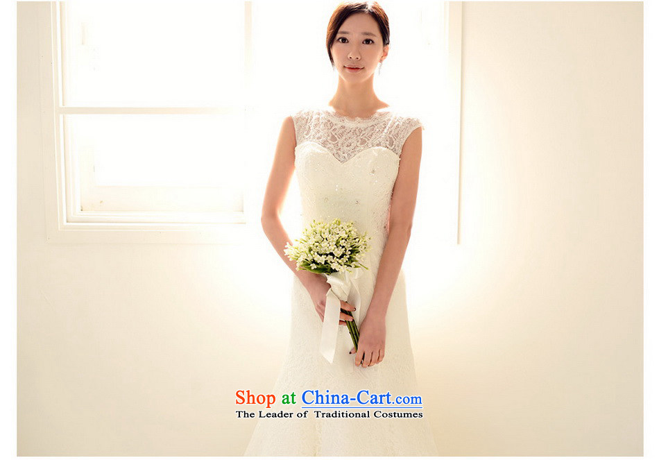 The sponsors of the 2015 New LAURELMARY, Korean elegant lace round-neck collar Sau San video thin back straps to align the tail evening dresses bride ceremony as figure color M chest 85 Waist69) Picture, prices, brand platters! The elections are supplied in the national character of distribution, so action, buy now enjoy more preferential! As soon as possible.