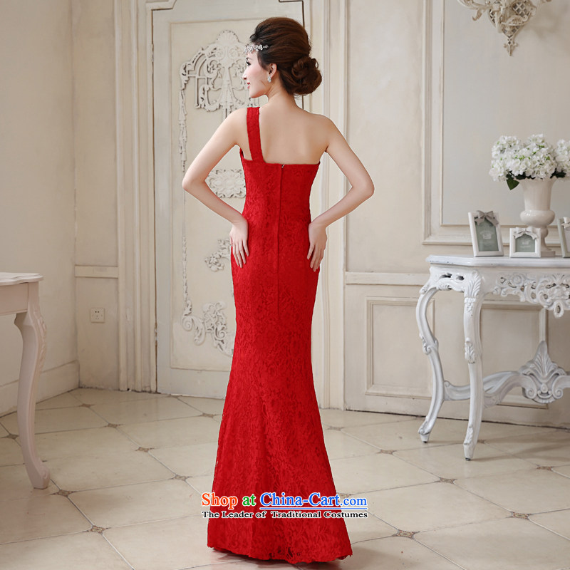 Talk to her new 2015 Long lace Sau San shoulder dress marriages bows crowsfoot qipao wedding services bridal red XL, whisper to Madame shopping on the Internet has been pressed.