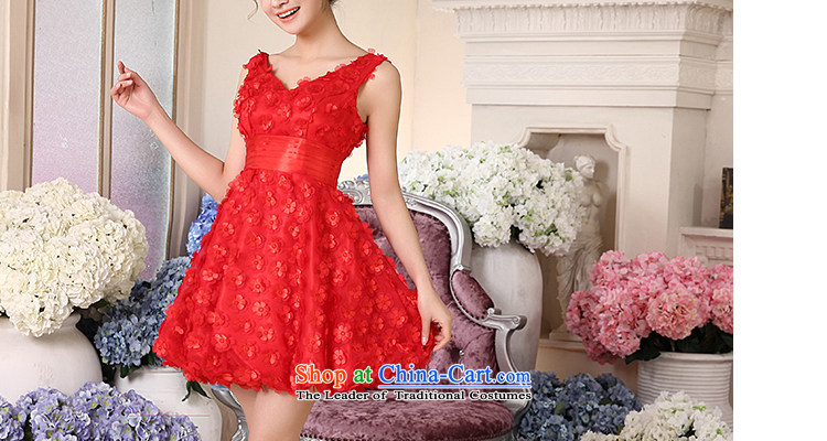Talk to Her Wedding Dress 2015 new small dress female bon bon skirt marriages bows Service, V-Neck betrothal festival red S picture, prices, brand platters! The elections are supplied in the national character of distribution, so action, buy now enjoy more preferential! As soon as possible.