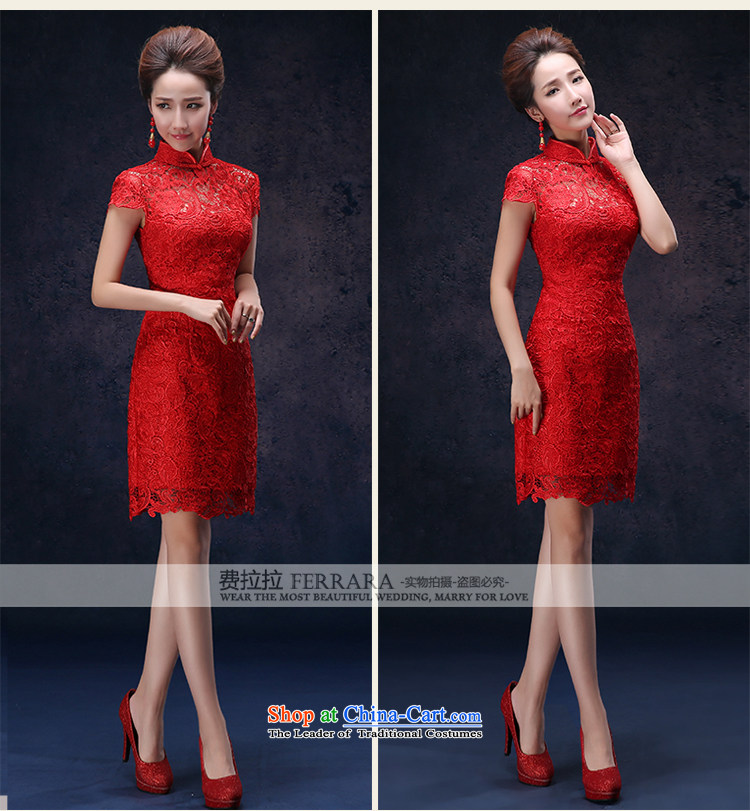 Ferrara lace cheongsam dress code red large stylish short of Chinese 2015 marriages bows to female L Suzhou shipment picture, prices, brand platters! The elections are supplied in the national character of distribution, so action, buy now enjoy more preferential! As soon as possible.